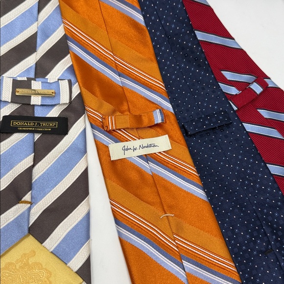 Stylish Men's Vintage Neck Ties Set of 4 - Striped and Polka Dot - Picture 3 of 8